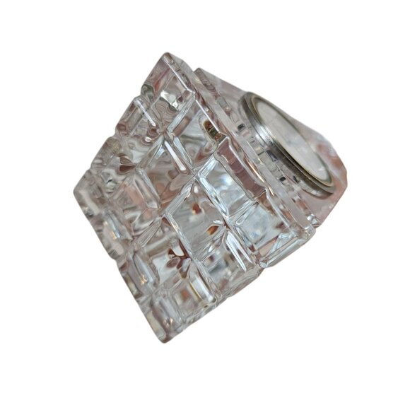WATERFORD CRYSTAL CLOCK OBELISK PYRAMID 6" Ireland Needs Battery MINT Condition - Picture 8 of 11